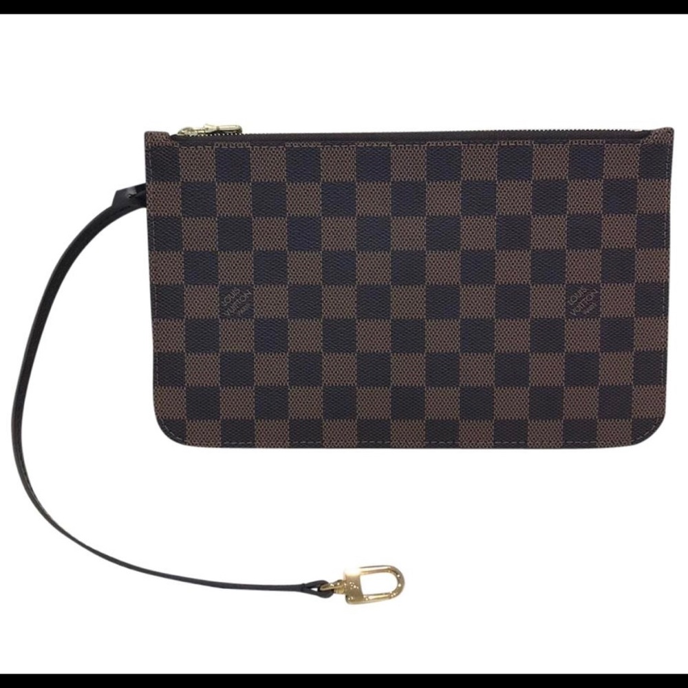 Neverfull Clutch Damier Ebene Canvas Wristlet